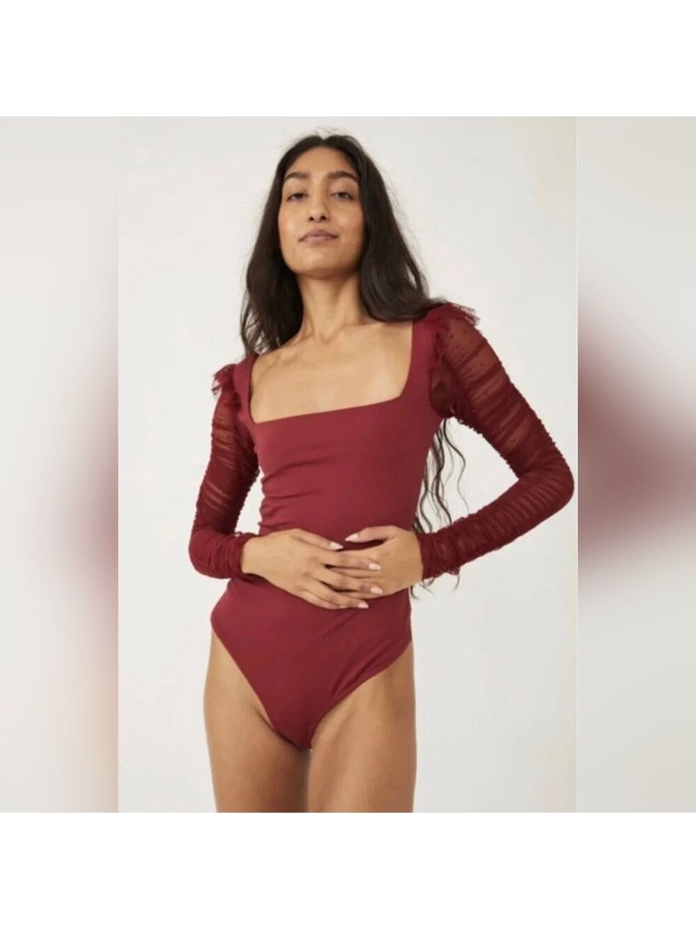 Intimately Free People Bodysuit in wine size XS